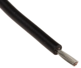 Przewód o podwyższonej odporności PVC Czarny, 100m 0,6 mm² 19/0,2 mm, 750 V, -40 → +105C, Ø 2.5mm, RS PRO