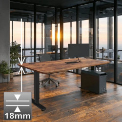 Biurko stolik Ergo Office elektryczna regulacja wysokości, do pracy stojąco siedzącej, max wys 114cm, ER-451