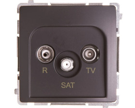 Simon Basic Gniazdo antenowe RTV/SAT końcowe grafit matowy BMZAR-SAT1.3/1.01/28