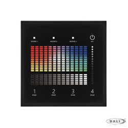 4-strefowy naścienny panel DALI master do LED RGBW 24V/Bus TD4-4S(B)