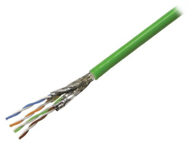 Przewód S/FTP Cat 6a Cu 23AWG PVC 20m zielony