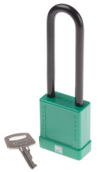 Kłódka bezpieczeństwa średnica szekli: 6.5mm ABUS z kluczem W budynkach, na zewnątrz aluminiowo-stalowa Zielony