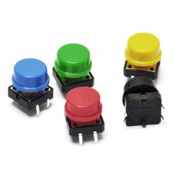 Opencircuit Tactile buttons 12x12x7.3mm rainbow - 5 pieces
