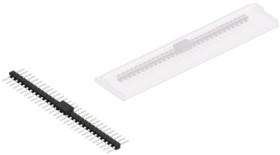 Pin header, 30 pole, pitch 2.54 mm, straight, black, SL12SMD05830ZBSM