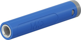 4 mm socket, crimp connection, 1.0 mm², mounting Ø 8 mm, blue, 64.2062-23