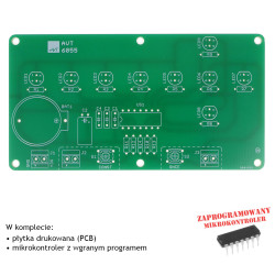 Energooszczędna bezprzewodowa strzałka LED zasilana z baterii CR2032 - PCB i mikroprocesor do projektu AVT 6055
