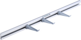 Uchwyt do kabli laboratoryjnych, Wieszak na przewód pomiarowy, gniazda: 30, Szary