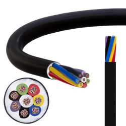 Przewód przyczepowy samochodowy YLYs 7x1 + 1x1,5 24V Elektrokabel /100m/