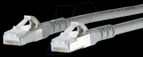 1308455033-E Patch cord RJ45 Cat.6A AWG26 S/FTP LSHF 5.0 m gray