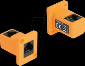 87997 D-type module, RJ45, socket / socket, 90° angled