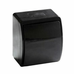 ViPlast Koala łącznik jednobiegunowy IP44 natynkowy czarny