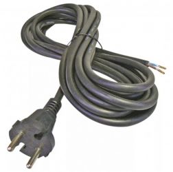 PRZEWOD GUMA 2X1,5MM CZARNY 3M