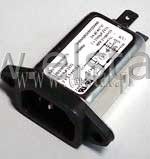 Złącze Męskie + Filtr 250V 3A 40C 0-6