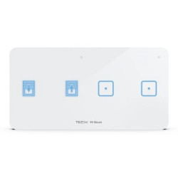 SINUM WSZ-22m P Włącznik światła dwupolowy + włącznik rolet prawy kolor biały