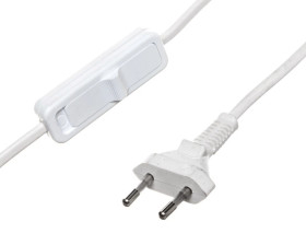 Sznur przyłączeniowy z wyłącznikiem SP/W-400cm biały SP/W-400/2X0,75/-BIA YNS10000532