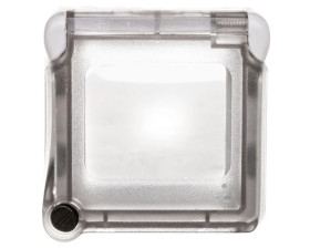 PLEXO55 Adapter z blokowaną klapką do mechanizmów szary/biały 069579