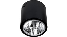 Oprawa Sufitowa Natynkowa Stała Okrągła Apus 13 Spot Tuba Czarna E27