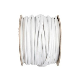 Kabel 2 żyłowy biały 2x0,75mm2 - 1m w oplocie