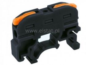 Złączka Wago szyna DIN; czarna uniwersalna