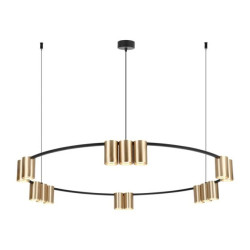 Lampa wisząca (koło) GENESIS BLACK GOLD 15xGU10 ML0378 Milagro