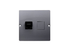 SIMON BASIC Gniazdo telefoniczne RJ12 (moduł) srebrny mat BMT1.02/43 KONTAKT SIMON