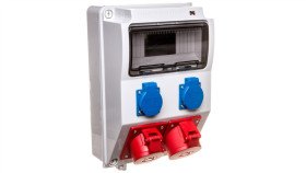 Rozdzielnica Budowlana Rs-9 9- Mod. 2X2p+Z, 16A/5P, 32A/5P, Ip44 Bez...