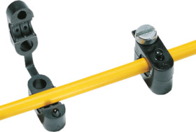 Strain relief clamp for round cable, 4.5 to 5.7 mm, PA, black, 234-10100