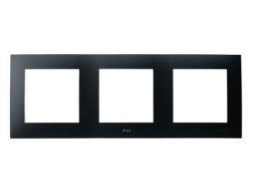 SZAFIR Ramka 3 potrójna do łączników IP-44 czarny metalik RH-3Z/33 OSPEL