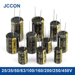 KONDENSATOR 22UF 450V ELEKTROLITYCZNY Ø13x20mm 105C JCCON LOW ESR AUDIO