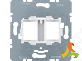 Płytka nośna 2 podwójna z białym elementem mocującym mechanizm one.platform 454105 HAGER