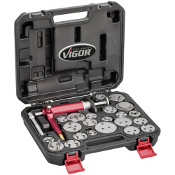 Vigor V1711N VIGOR Brake Piston Return Tool Set 23-Piece Pneumatic