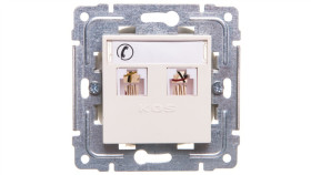 Dante Gniazdo Telefoniczne Podwójne 2Xrj11 Krem 450364