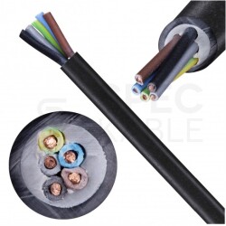 Kabel energetyczny TECHNOPOWER N2XH-J 5x1,5mm2 czarny 0,6/1kV bezhalogenowy LSOH B2ca drut Technokabel