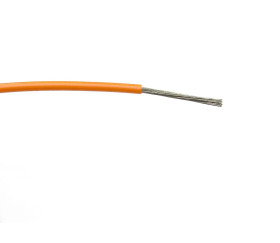 Przewód montażowy 1mm²mm² Pomarańczowy RS PRO PVC 18 AWG 1,5 kV AC dł. 100m 32/0,2 mm +85°C Norma wojskowa 61-12 część 6