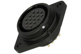 Gniazdo; SP2913/S16-1N; 16 torów; proste; lutowany; 2,0mm2; 13-16mm; SP29; na panel z kołnierzem; 30mm; skręcane; nylon66; czarn