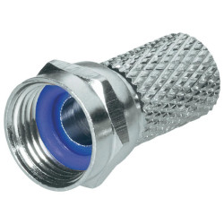 BKL 0403018/B F-Plug with Screw Connection Blue