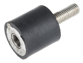 Podstawka antywibracyjna M8 średnica 25mm wysokość całkowita 25mm Cylinder męski-żeński