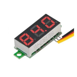 DC 0-100V LED Voltmeter Module, 0.28" Red