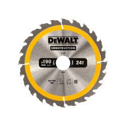DEWALT DT1944-QZ Portable Construction Circular Saw Blade 190 x 30mm x 24T