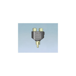 Przejście Wt.RCA/2xGn.RCA Gold Rozgałęźnik, adapter RCA