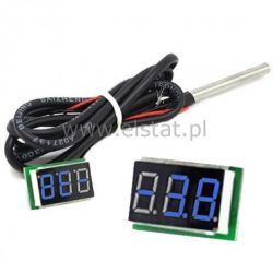 Miernik temp.12V DS18B20; -55~125st.C niebieski