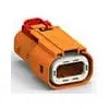 Socket, 2 pole, straight, 1 row, orange, 4-2103015-1