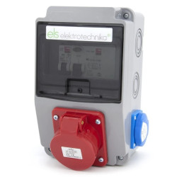 Rozdzielnica budowlana, ogrodowa 2*GS 230V + 16A/5 + zabezpieczenia + różnicówka, 6NO21C10F