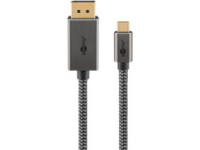 Kabel tekstylny USB-C do DisplayPort 4K @ 60 Hz, 3 m, czarny...