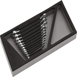 Zestaw kluczy płasko-oczkowych Zestaw kluczy trzpieniowych SAM 7 → 19 mm 12 szt. Stal chromowo-wanadowa