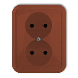 LIZA Gniazdo podwójne b/u brĄzowy 4GPT-2