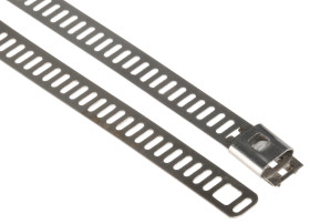 Opaska kablowa długość 225mm szerokość 7 mm RS PRO Stal nierdzewna 316 -80 → +539 °C.