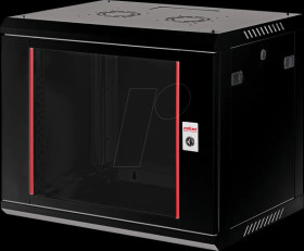 26210284 19" wall-mounted housing, 9U, 450mm depth, black