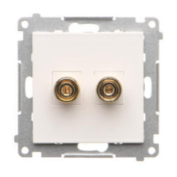 SIMON55 biały TGL.01/111 Gniazdo głośn. pojed.