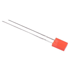 Red Rectangle 2x5mm Diffused LED 120mcd 130°